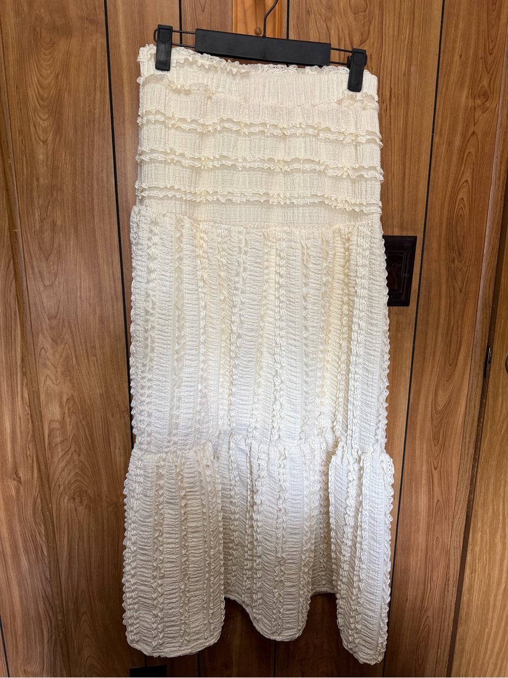 Cottagecore romantic boho cream fairycore skirt
